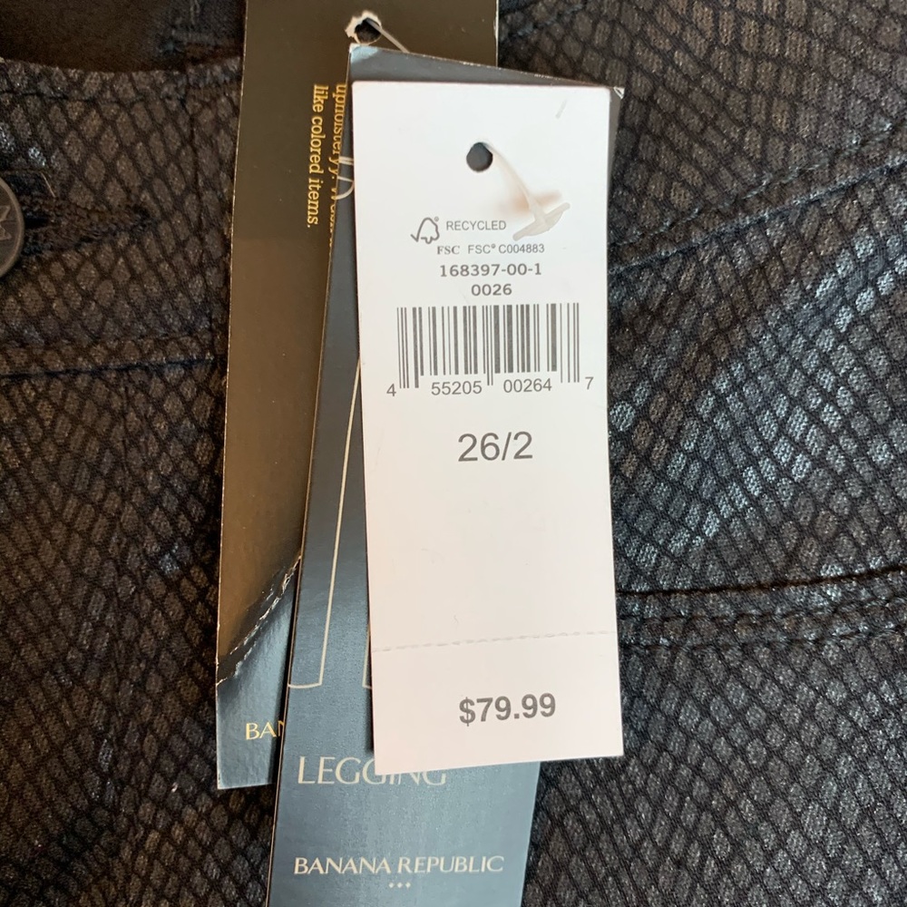 NWT Banana Republic Faux Snakeskin Skinny Pant Size 26/2 - Picture 6 of 10